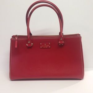 Kate Spade red leather tote